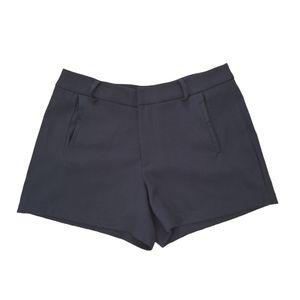 Sophie Rue Women's Black Pique Flat Front Dressy Dress Shorts szL